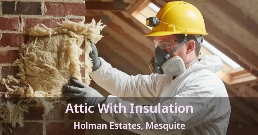 Attic With Insulation Holman Estates, Mesquite - TX
