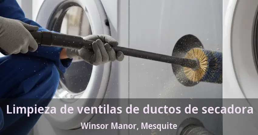 Limpieza de ventilas de ductos de secadora Winsor Manor, Mesquite - TX