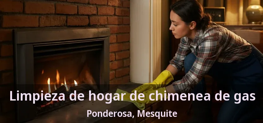 Limpieza de hogar de chimenea de gas Ponderosa, Mesquite - TX