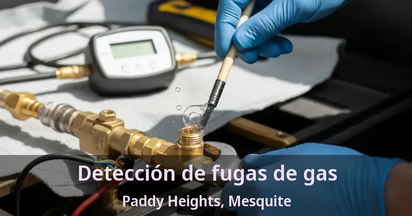 Detección de fugas de gas Paddy Heights, Mesquite - TX