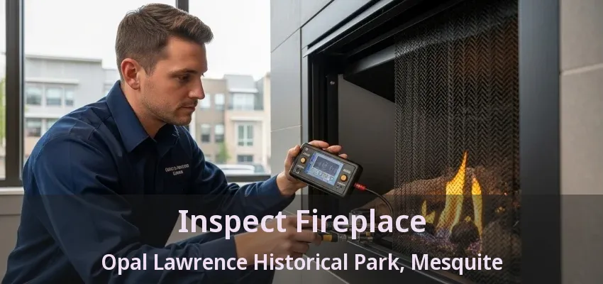 Inspect Fireplace Opal Lawrence Historical Park, Mesquite - TX