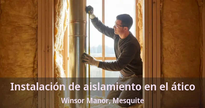 Instalación de aislamiento en el ático Winsor Manor, Mesquite - TX