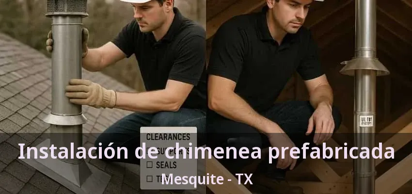 Instalación de chimenea prefabricada Mesquite - TX