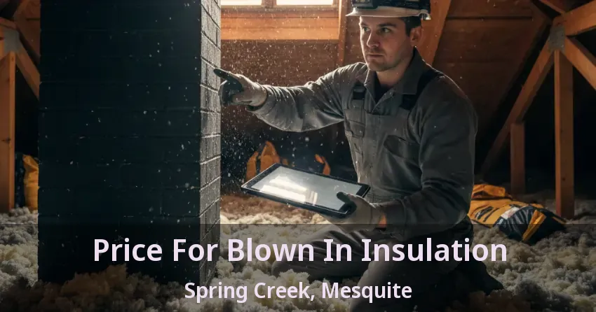 Price For Blown In Insulation Spring Creek, Mesquite - TX