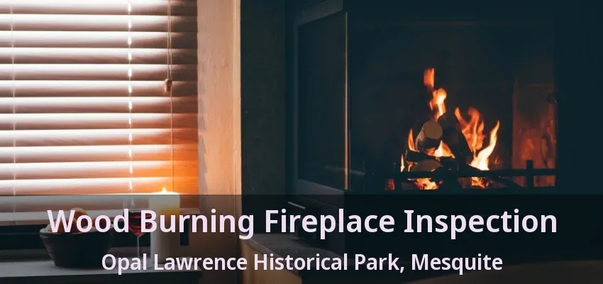 Wood Burning Fireplace Inspection Opal Lawrence Historical Park, Mesquite - TX